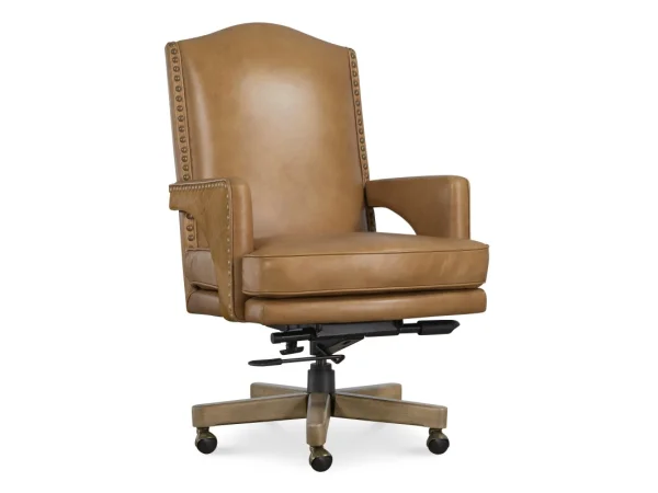Rochelle Executive Swivel Tilt Chair Desks Brown