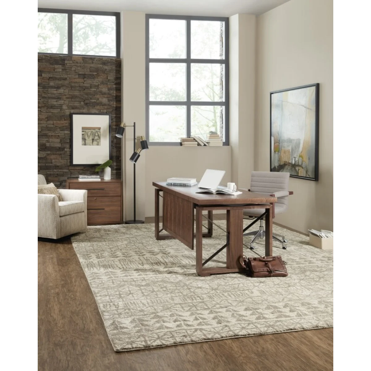 Elon Home Office Office Wall System Office Storage Brown 6