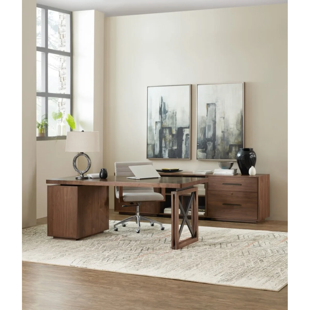 Elon Home Office Office Wall System Office Storage Brown 11