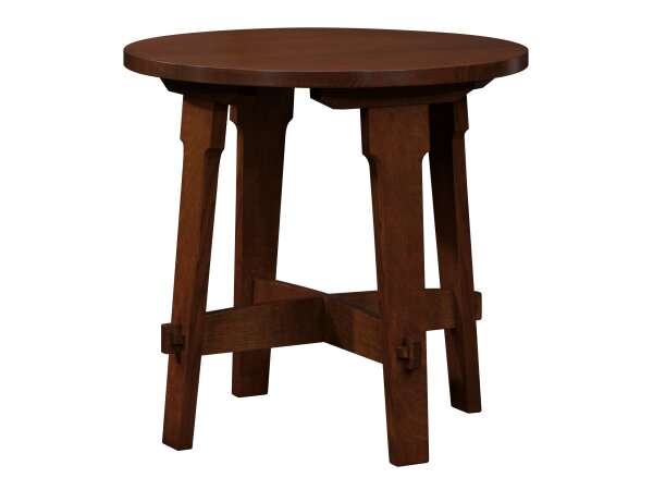 Gus Round Lamp Table End tables Stickley Furniture
