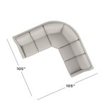 Benchmade Motion 3 Piece Reclining Fabric L-Shaped Sectional - Image 2