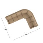 Benchmade Motion 5 Piece Reclining Leather L-Shaped Sectional - Image 2