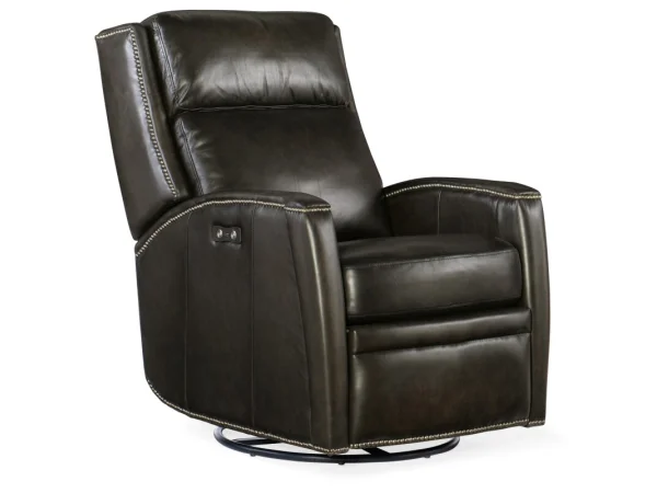 RC Declan Power Swivel Glider Recliner Recliners Brown