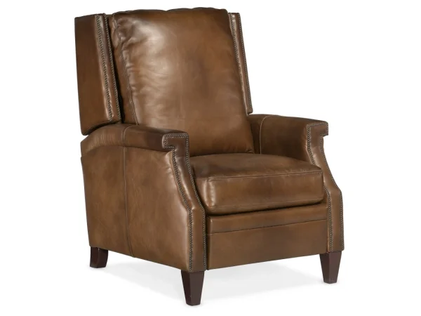 RC Collin Manual Push Back Recliner Recliners Brown