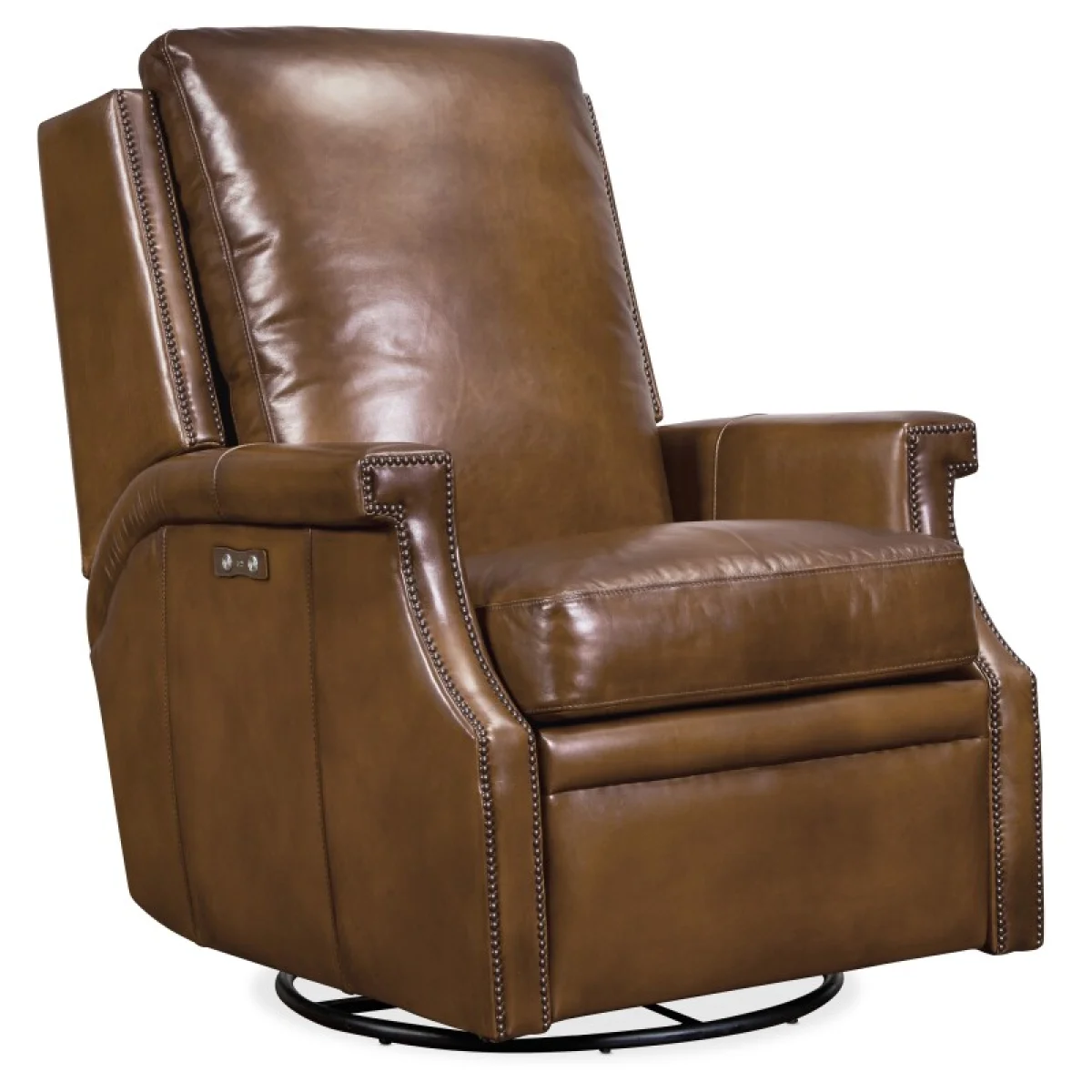 RC Collin Power Swivel Glider Recliner Recliners Brown 4