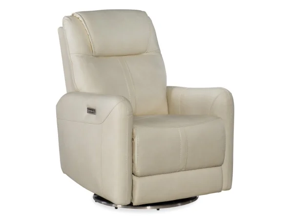 RC Sterling Swivel Power Recliner with Power Headrest Recliners Brown 17