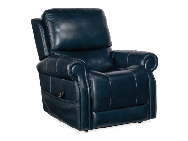 RC Eisley Power Recliner with Power Headrest, Lumbar & Lift Recliners blue