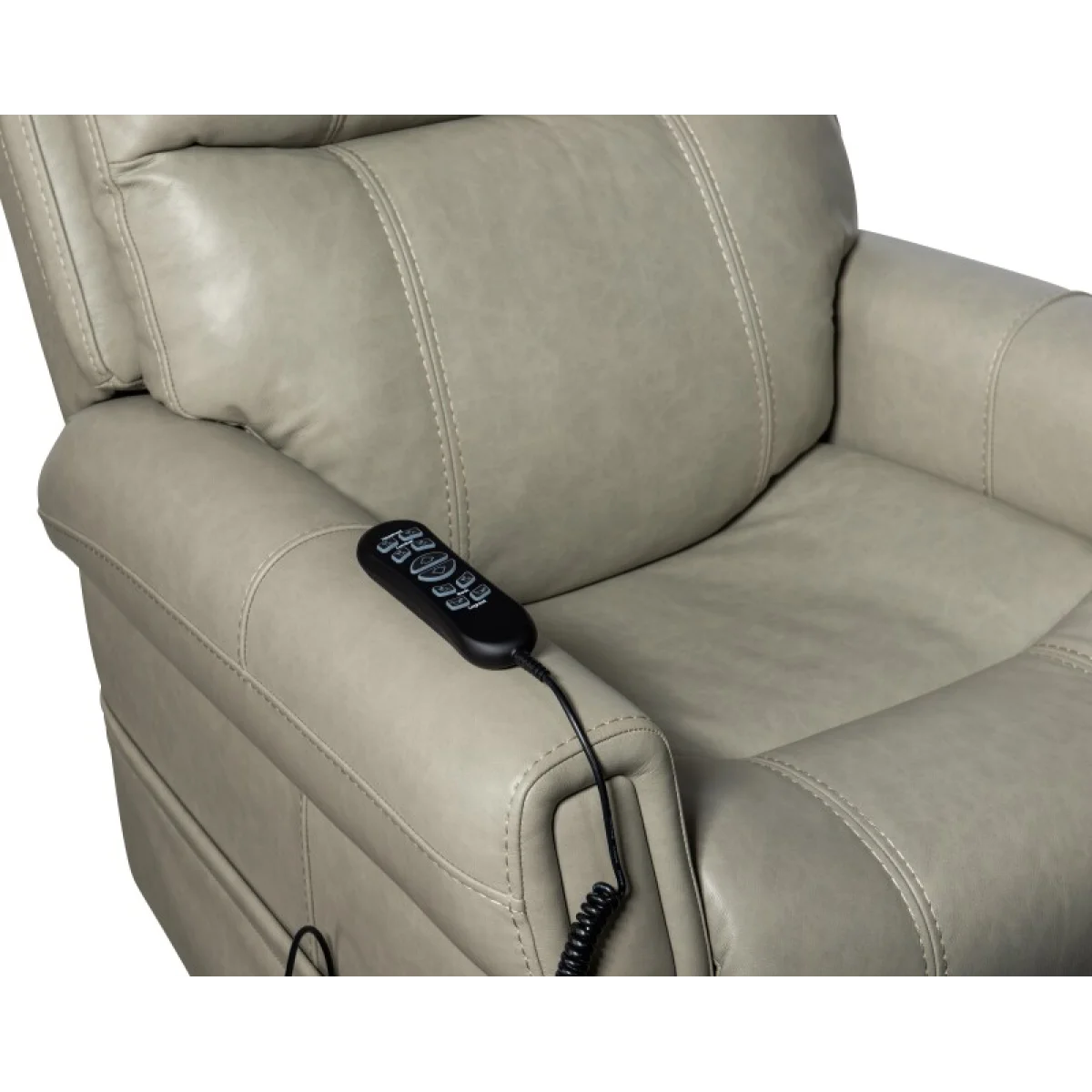 RC Carroll Power Recliner with Power Headrest, Lumbar & Lift Recliners Cream 7