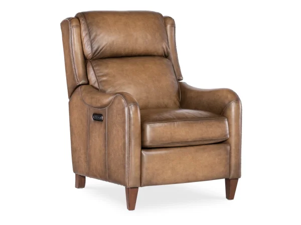 RC Carrington Power Recliner w/Power Headrest Recliners Brown
