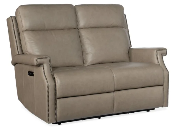 MS Vaughn Zero Gravity Loveseat with Power Headrest Loveseats Brown