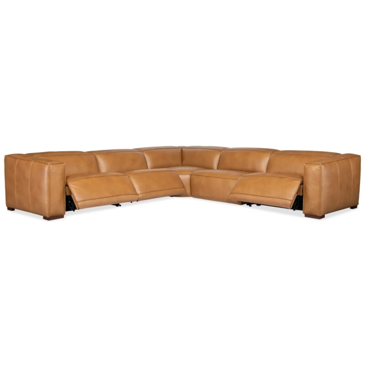 MS Fresco 5 Seat Sectional with Power Recline & Power Headrest Sectionals Brown 8