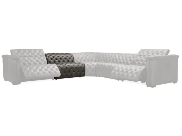 MS Living Room Savion Grandier Armless 1.5 PWR Recline w/PWR Headrest Sectionals Brown