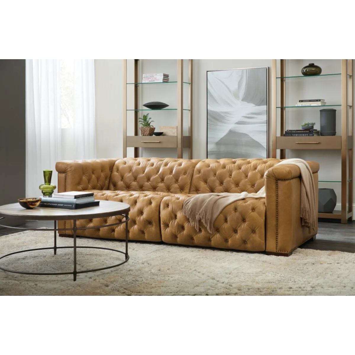 MS Savion 2 over 2 Sofa with Power Recline & Power Headrest Sofas Brown 9