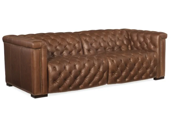 SS Savion 2 over 2 Sofa with Power Recline & Power Headrest Sofas Brown