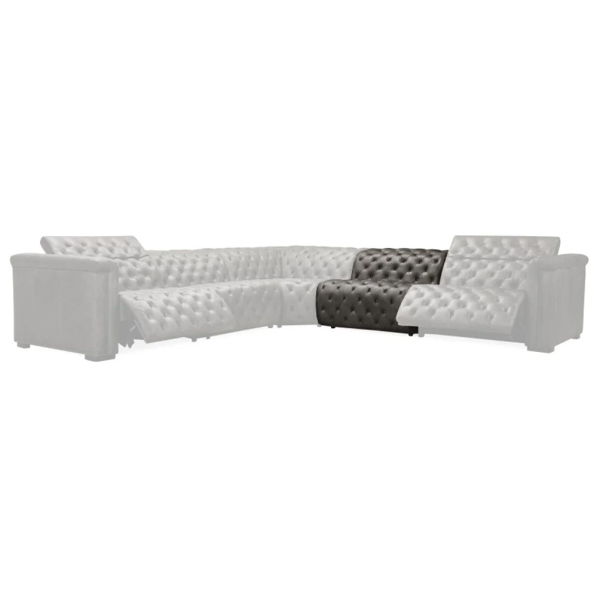 MS Savion Grandier 6-Piece Sectional with Power Recline & Power Headrest Sectionals Brown 7