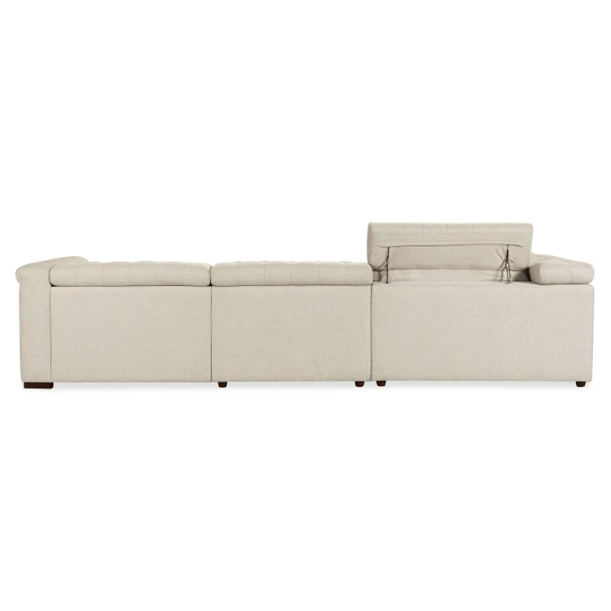 SS Savion Deux 5 Seat Sectional with Three Power Recliners and Six Power Headrests Sectionals Beige 6