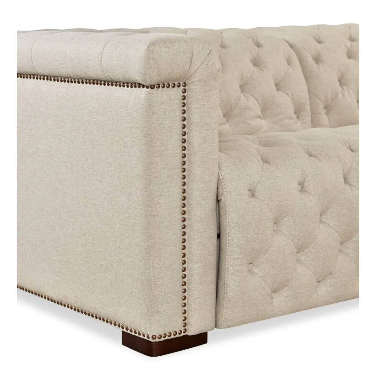 SS Savion Deux 5 Seat Sectional with Three Power Recliners and Six Power Headrests Sectionals Beige 14