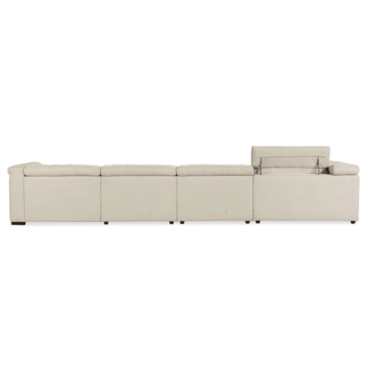 SS Savion Deux 6 Seat Sectional with Four Power Recliners and Seven Power Headrests Sectionals Beige 10