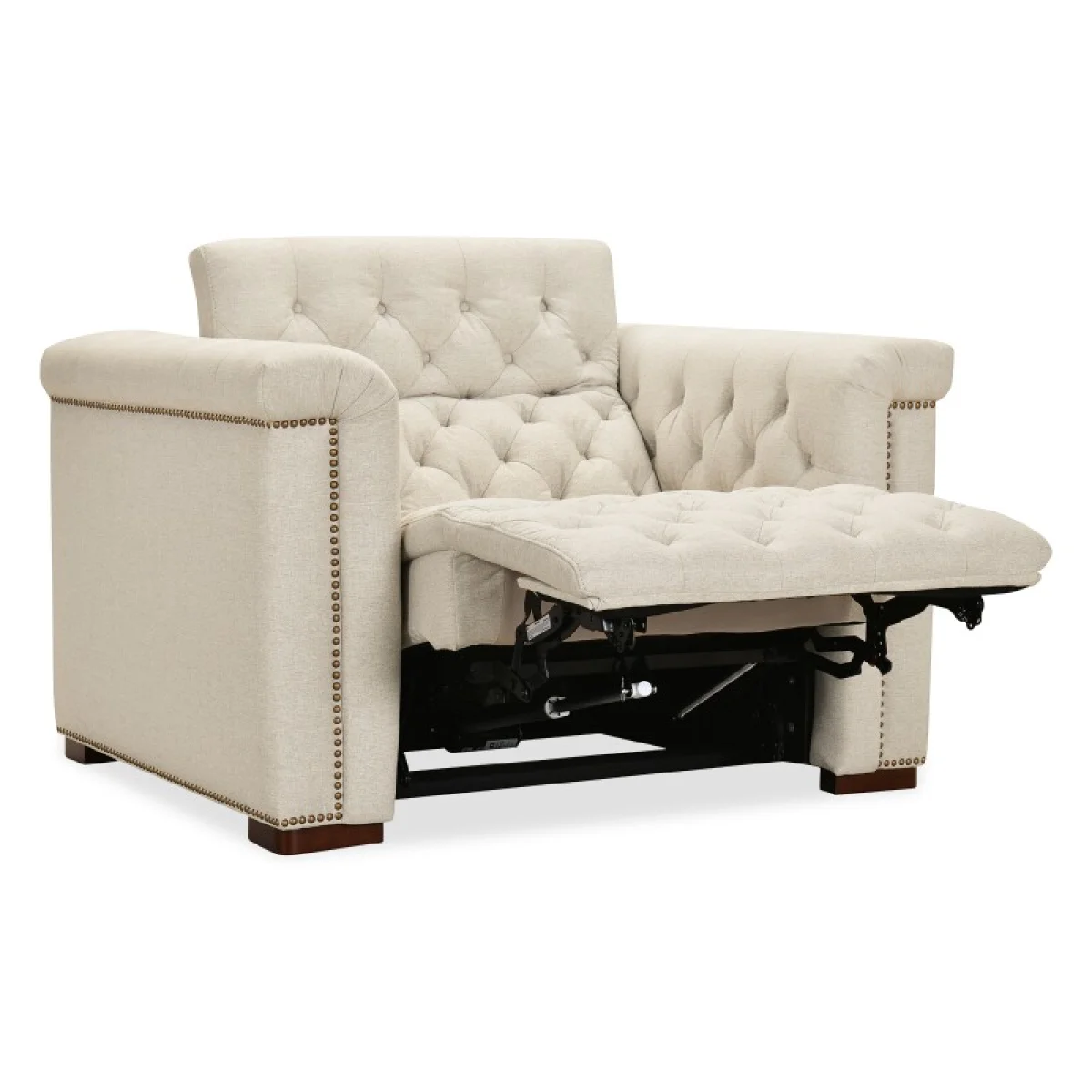SS Savion Deux Power Recliner with Power Headrest Recliners Beige 9
