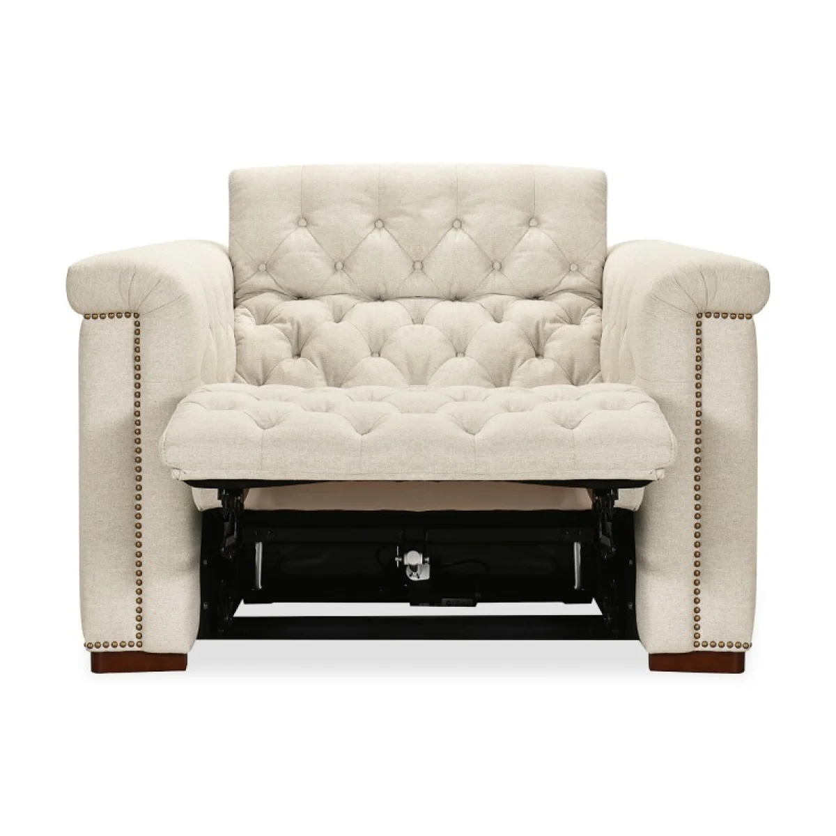 SS Savion Deux Power Recliner with Power Headrest Recliners Beige 10