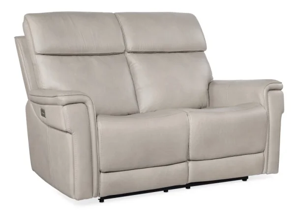 MS Lyra Zero Gravity Power Loveseat with Power Headrest and Lumbar Loveseats Cream