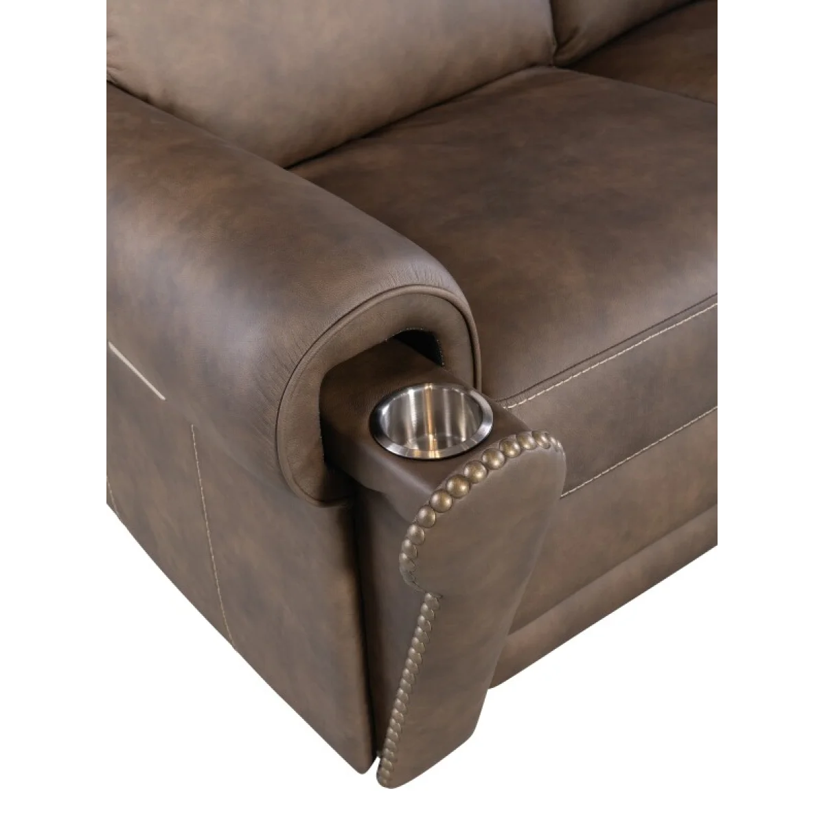 SS Duncan Power Loveseat with Power Headrest & Lumbar Loveseats Brown 7