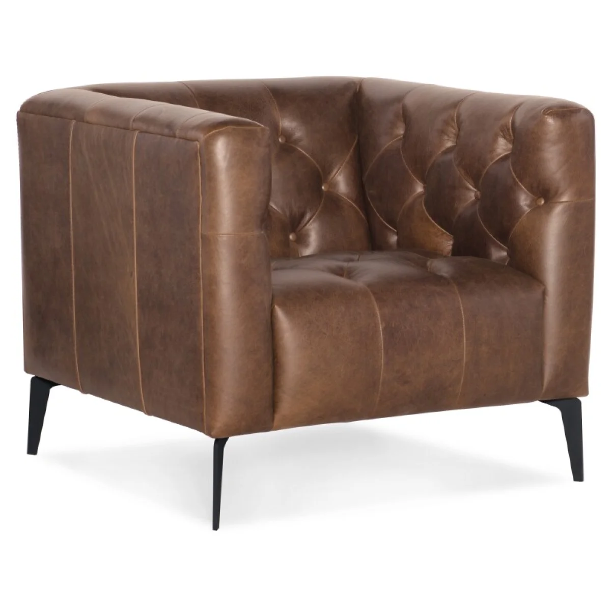 SS Nicolla Leather Stationary Chair Chairs Brown 4