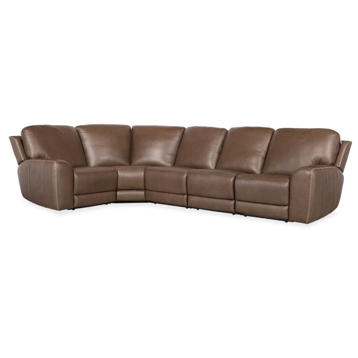 SS Torres 5 Piece Sectional with Power Recline & Power Headrest Sectionals Brown 4