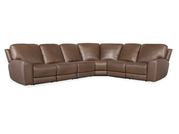 SS Torres 6 Piece Sectional with Power Recline & Power Headrest Sectionals Brown