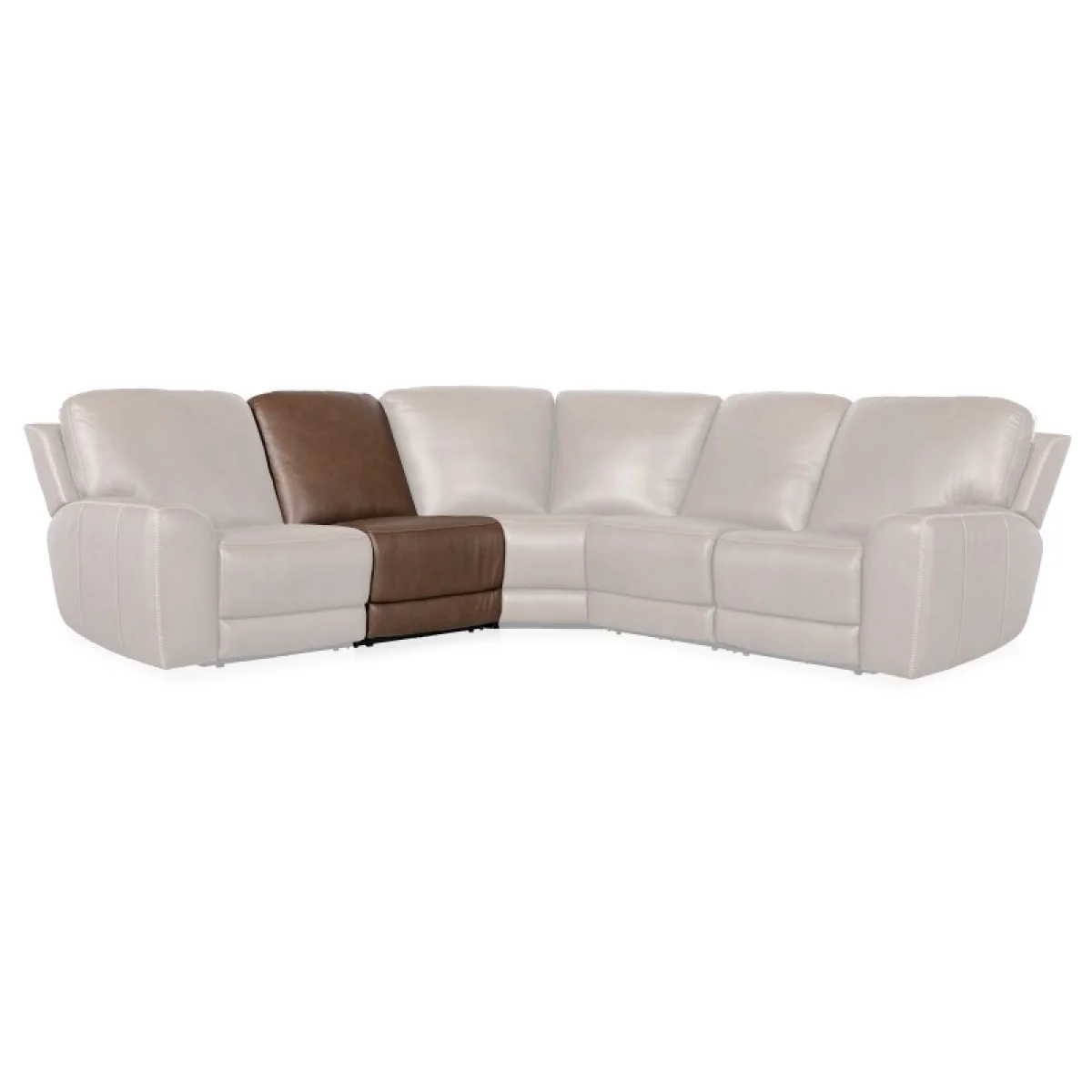 Living Room Torres Armless Power Headrest Recliner Recliners Brown 4