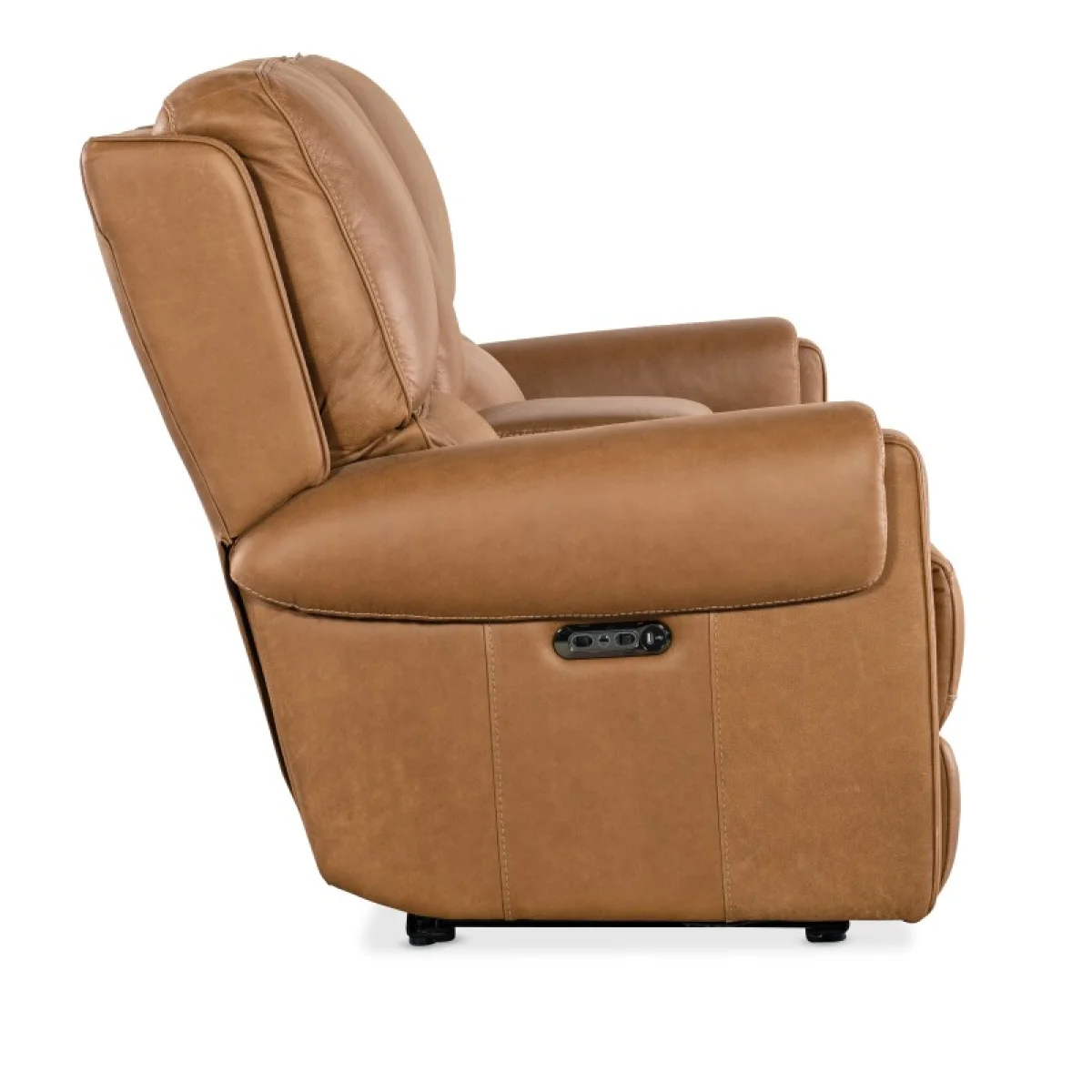 SS Somers Console Loveseat with Power Recline & Power Headrest Loveseats Brown 10
