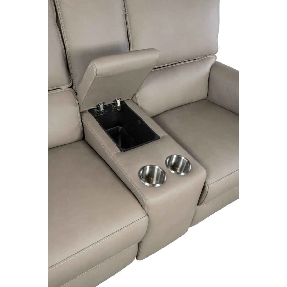SS Somers Console Loveseat with Power Recline & Power Headrest Loveseats Brown 7