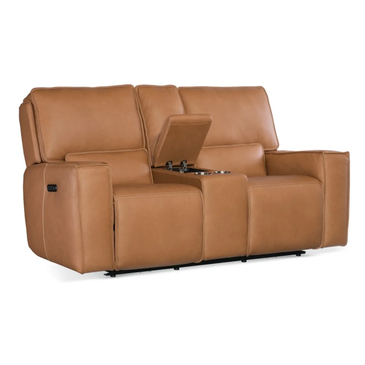 MS Miles Zero Gravity Console Loveseat with Power Recline & Power Headrest Loveseats Brown 10