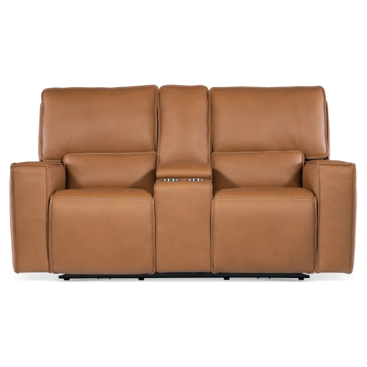 MS Miles Zero Gravity Console Loveseat with Power Recline & Power Headrest Loveseats Brown 12