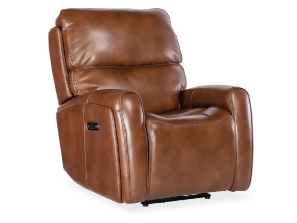 MS Crosby Zero Gravity Power Console Loveseat with Power Headrest and Lumbar Loveseats Brown 20
