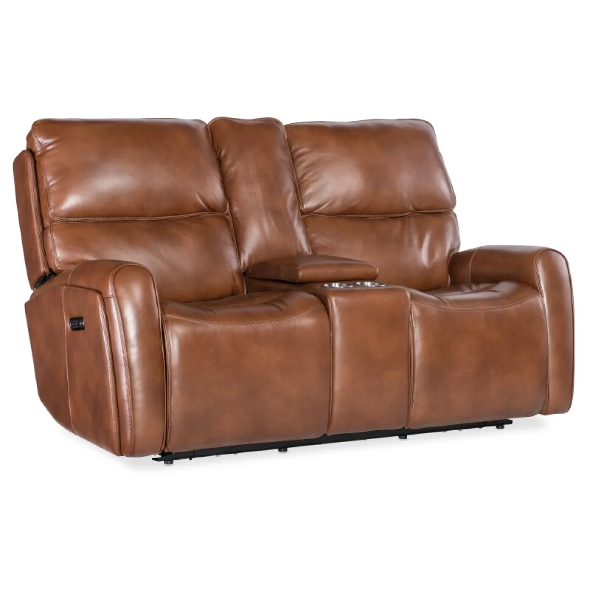 MS Crosby Zero Gravity Power Console Loveseat with Power Headrest and Lumbar Loveseats Brown 4