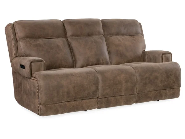 MS Wheeler Sofa with Power Recline & Power Headrest Sofas Brown
