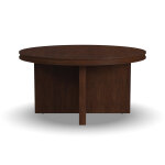 Waterfall Brown Round Coffee Table - Image 2