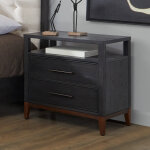 Waterfall Black Nightstand - Image 3