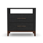 Waterfall Black Nightstand - Image 2