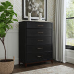 Waterfall Black Drawer Chest - Image 3