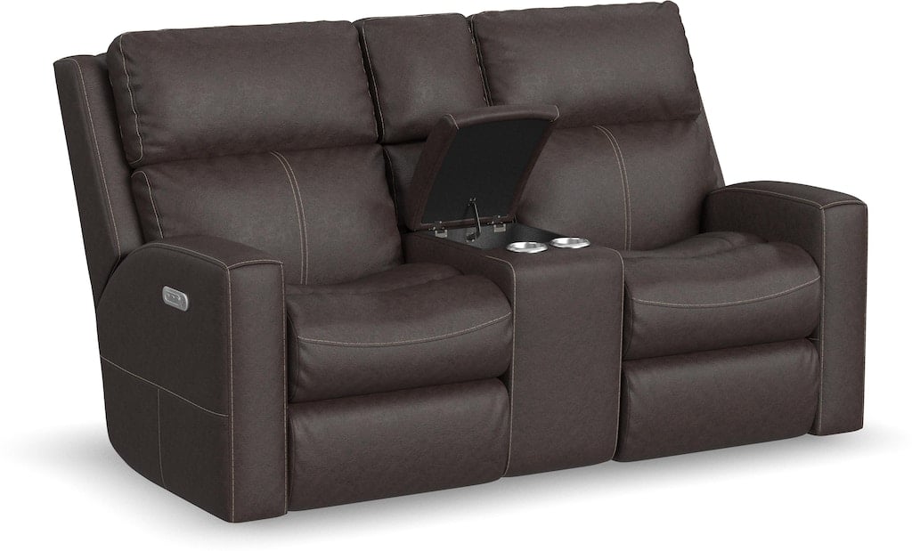 Score Power Reclining Loveseat with Console and Power Headrests and Lumbar