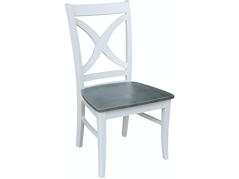 Salerno Chair in Heather Gray & White