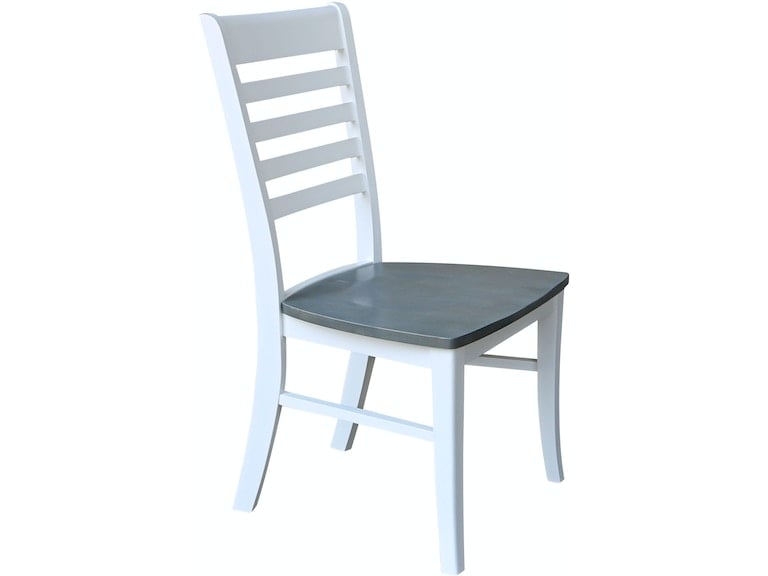 Roma Chair in Heather Gray & White