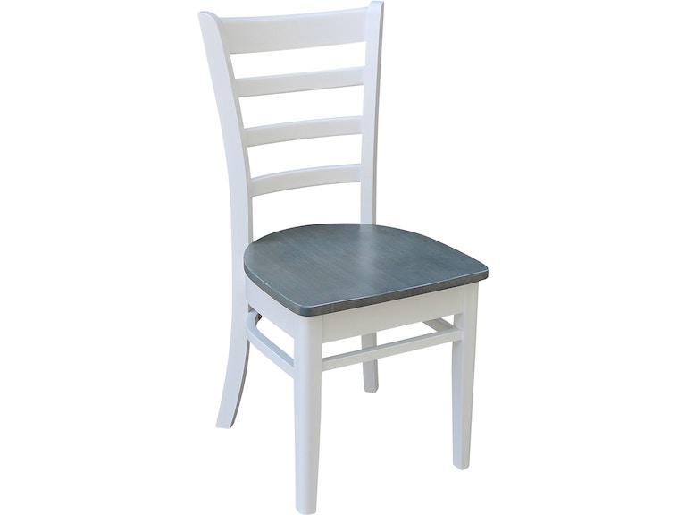 Emily Chair in White & Gray