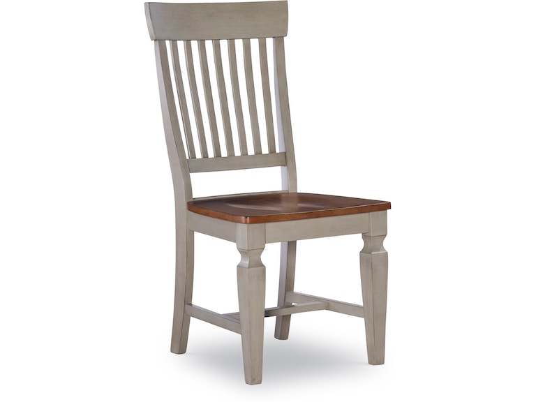 Slatback Chair in Hickory & Stone