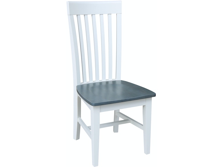 Tall Mission Chair in Heather Gray & White