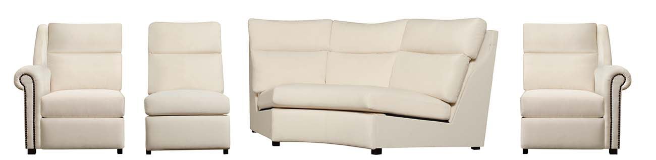 Woodlands Roll Arm with Nails Sectional