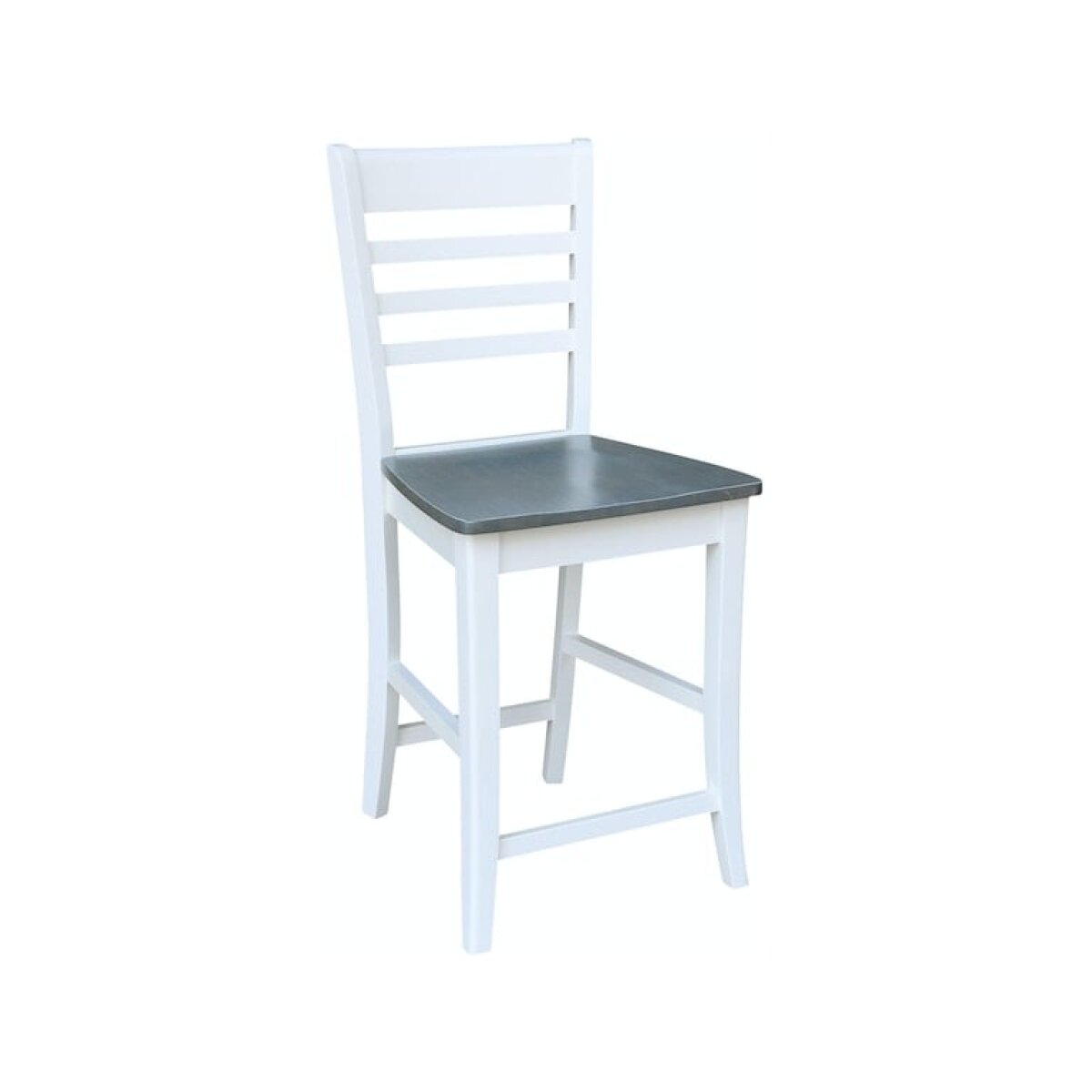 Roma Stool in Heather Gray & White Barstools John Thomas Furniture 4