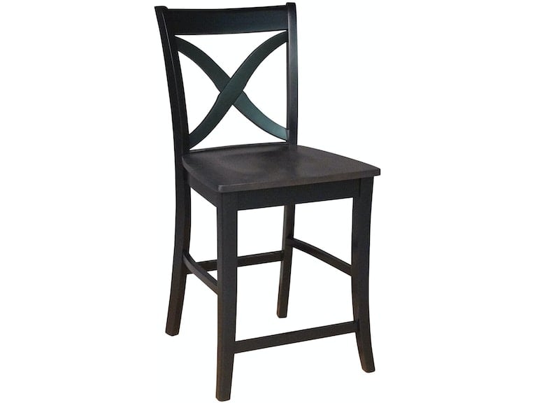 Salerno Stool in Coal & Black